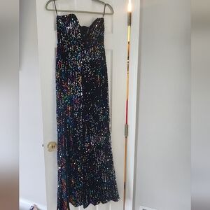 Fashion Nova Multicolor Sequin Jumpsuit